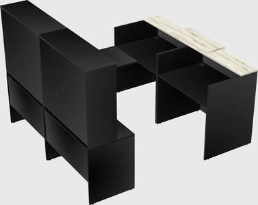 Shared one sided u-shaped reception desk