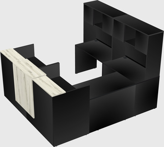 Shared one sided u-shaped reception desk