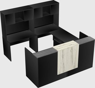 Shared one sided u-shaped reception desk