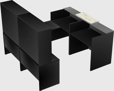 Shared one sided u-shaped reception desk