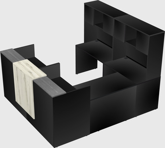 Shared one sided u-shaped reception desk