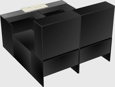 Shared one sided u-shaped reception desk