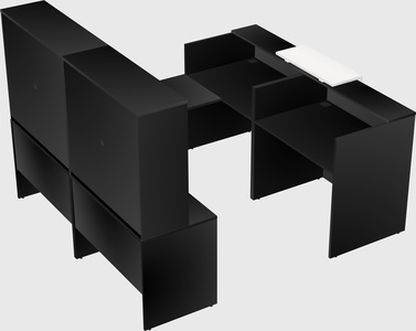 Shared one sided u-shaped reception desk