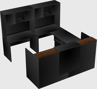 Shared one sided u-shaped reception desk