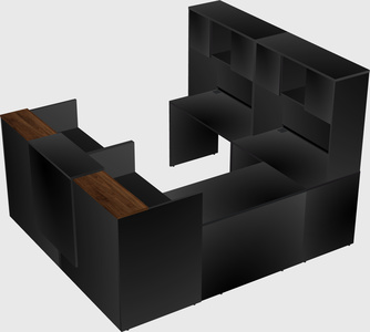 Shared one sided u-shaped reception desk