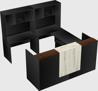 Shared one sided u-shaped reception desk