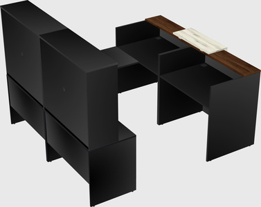 Shared one sided u-shaped reception desk