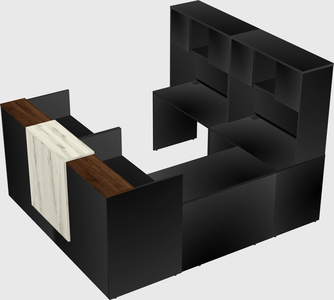 Shared one sided u-shaped reception desk