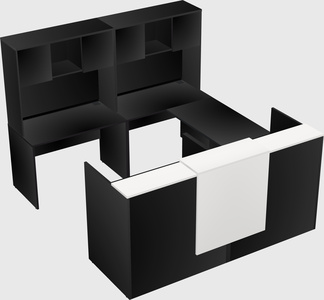 Shared one sided u-shaped reception desk