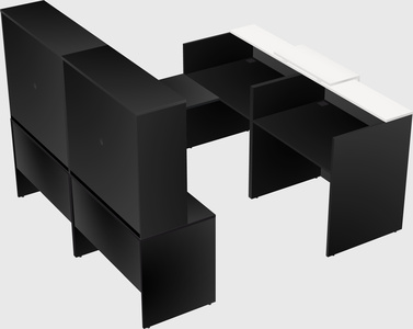 Shared one sided u-shaped reception desk
