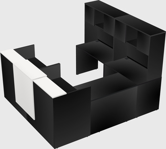 Shared one sided u-shaped reception desk