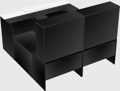Shared one sided u-shaped reception desk
