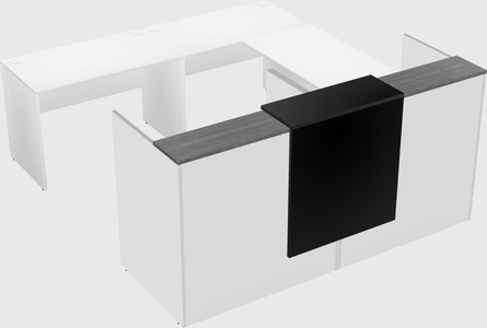 Shared one sided u-shaped reception desk
