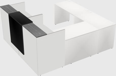 Shared one sided u-shaped reception desk