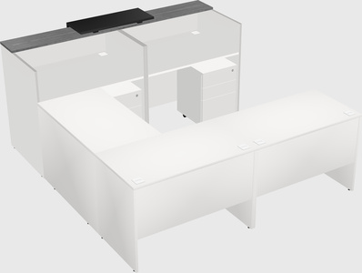 Shared one sided u-shaped reception desk