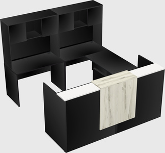 Shared one sided u-shaped reception desk