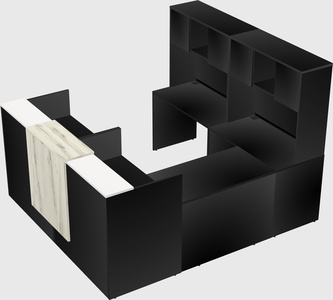 Shared one sided u-shaped reception desk