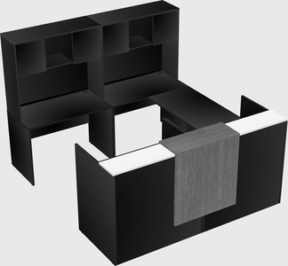 Shared one sided u-shaped reception desk