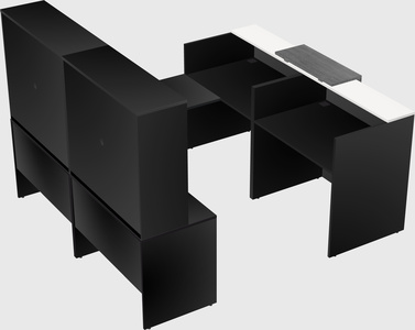 Shared one sided u-shaped reception desk