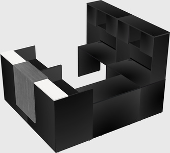 Shared one sided u-shaped reception desk