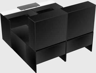 Shared one sided u-shaped reception desk