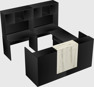 Shared one sided u-shaped reception desk