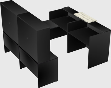 Shared one sided u-shaped reception desk