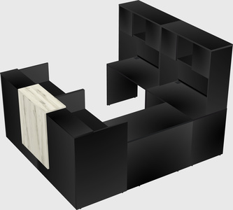 Shared one sided u-shaped reception desk