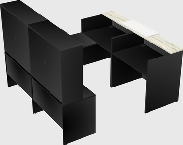 Shared one sided u-shaped reception desk