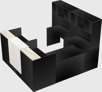 Shared one sided u-shaped reception desk
