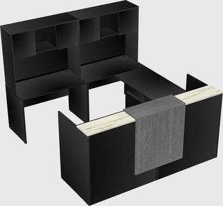 Shared one sided u-shaped reception desk