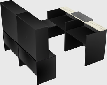 Shared one sided u-shaped reception desk