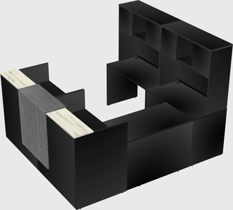 Shared one sided u-shaped reception desk