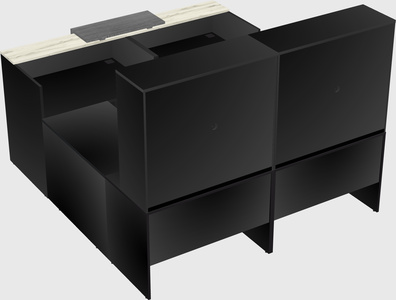 Shared one sided u-shaped reception desk