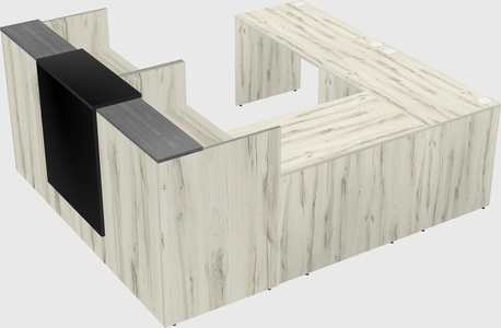 Shared one sided u-shaped reception desk