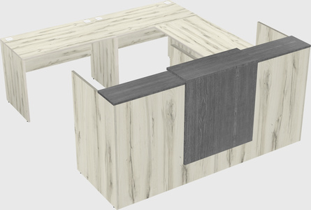 Shared one sided u-shaped reception desk