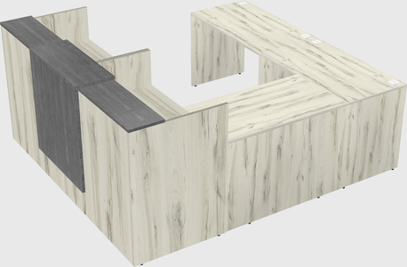 Shared one sided u-shaped reception desk