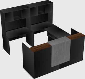 Shared one sided u-shaped reception desk