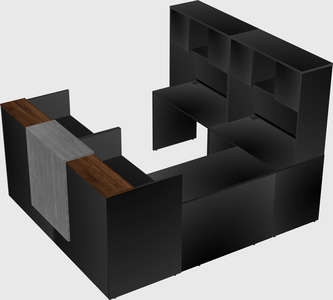 Shared one sided u-shaped reception desk