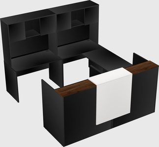 Shared one sided u-shaped reception desk