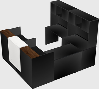 Shared one sided u-shaped reception desk