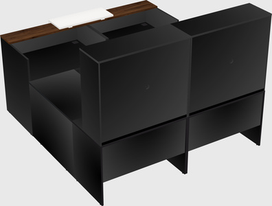 Shared one sided u-shaped reception desk