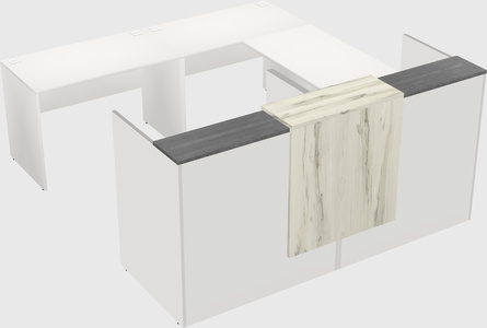 Shared one sided u-shaped reception desk