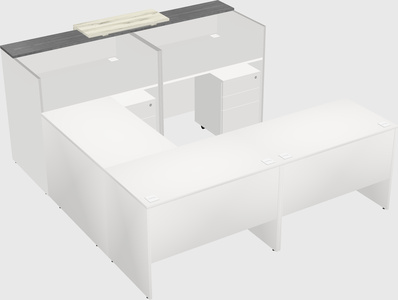 Shared one sided u-shaped reception desk