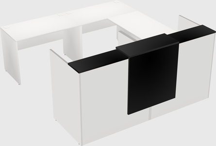 Shared one sided u-shaped reception desk