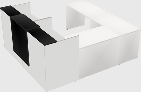 Shared one sided u-shaped reception desk