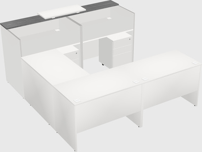 Shared one sided u-shaped reception desk
