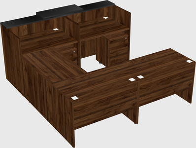 Shared one sided u-shaped reception desk