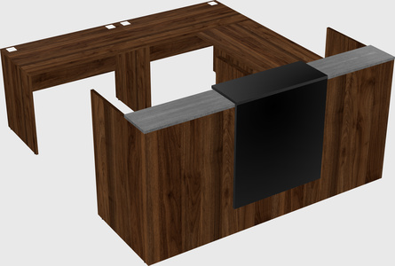 Shared one sided u-shaped reception desk