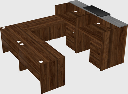 Shared one sided u-shaped reception desk